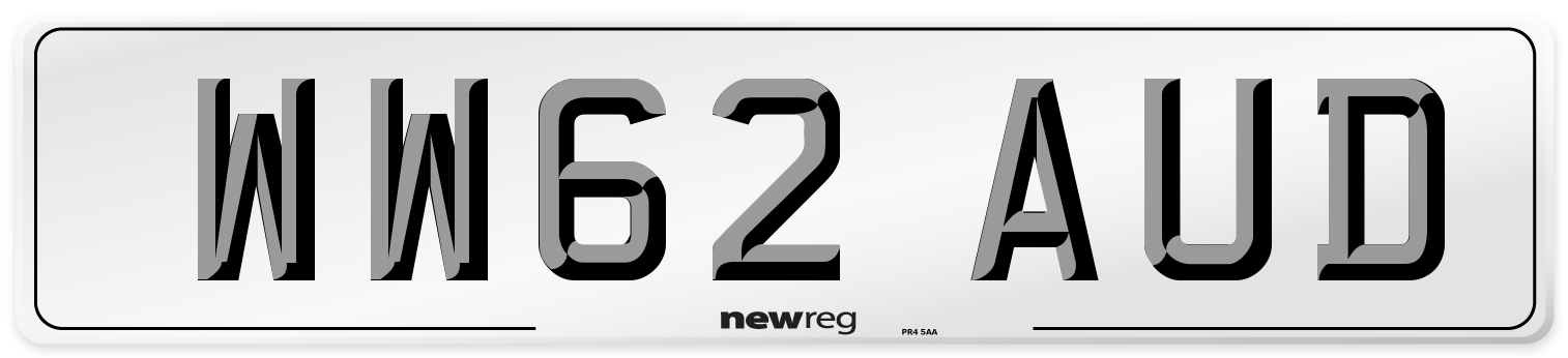 WW62 AUD Number Plate from New Reg